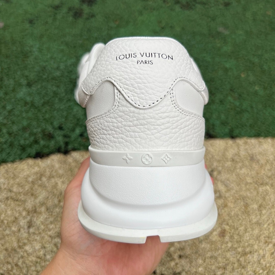 Louis Vuitton LV Runner Sneaker White Leather Black LV Monogram - Image 8