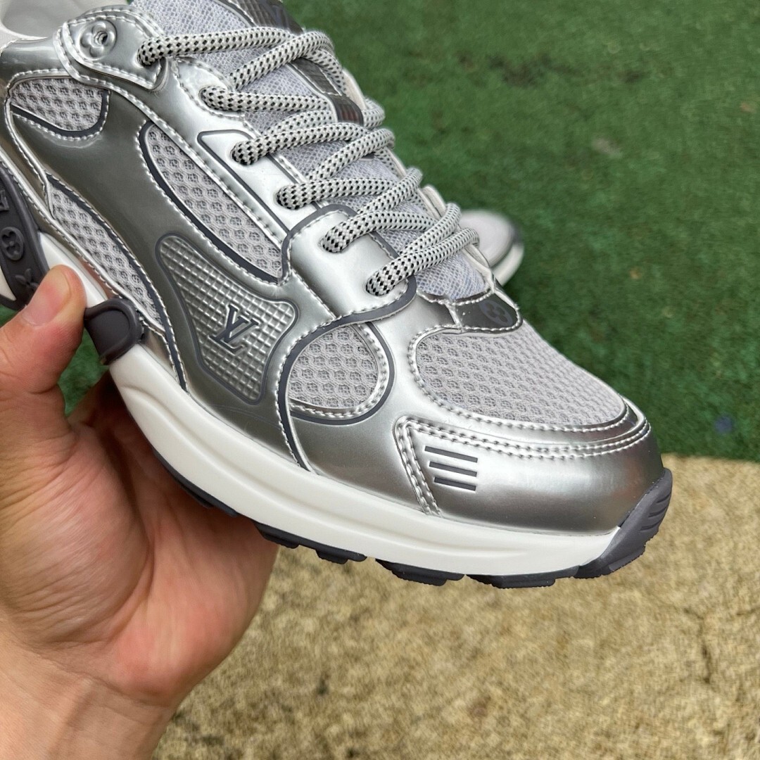 Louis Vuitton LV Run Away Pulse Trainer Metallic Silver 1ABCGM - Image 3