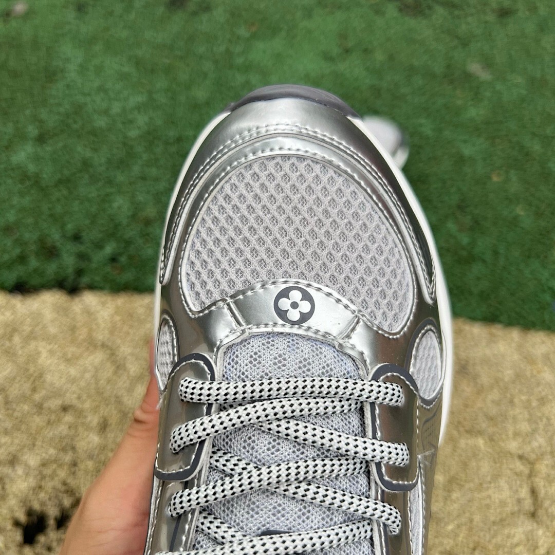 Louis Vuitton LV Run Away Pulse Trainer Metallic Silver 1ABCGM - Image 4