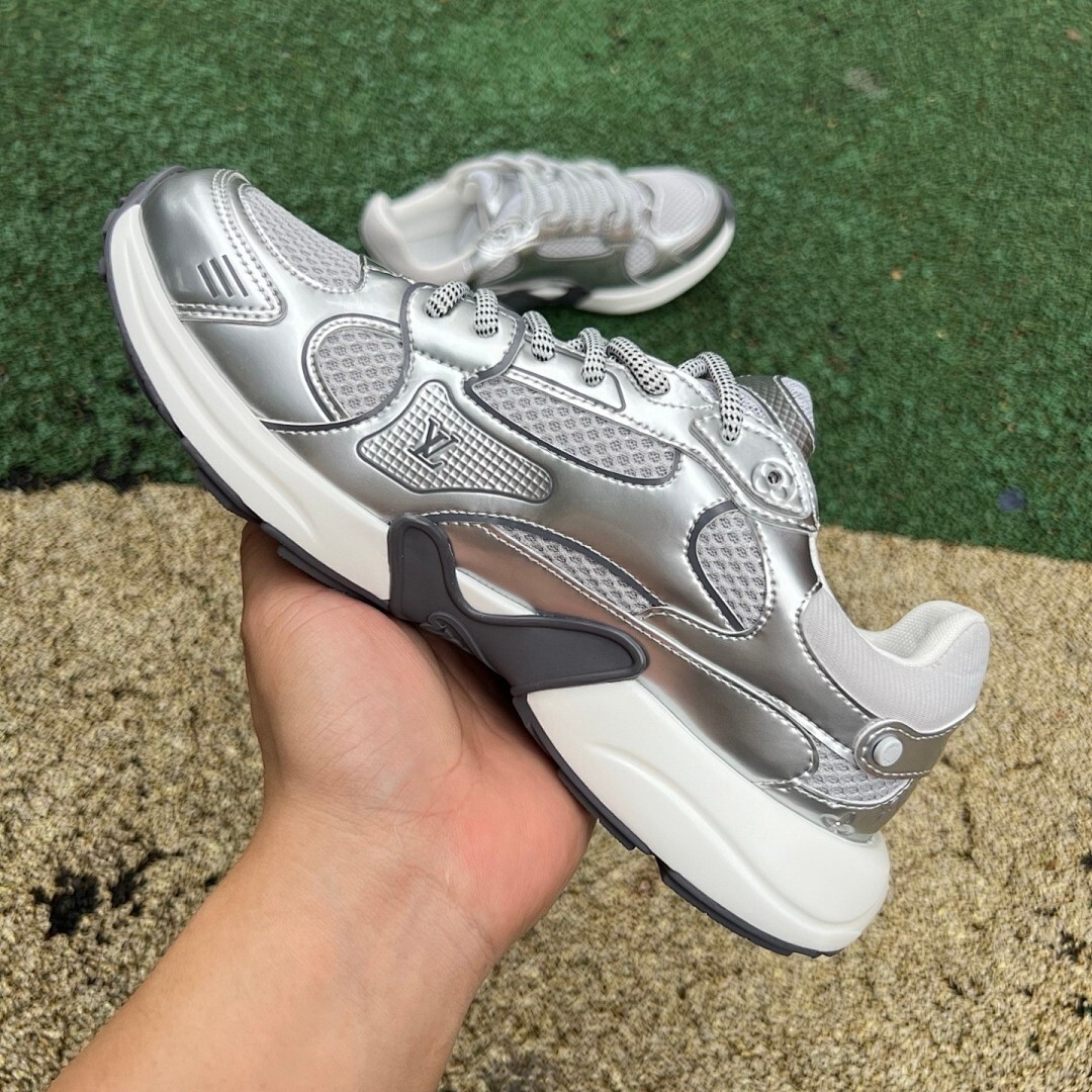 Louis Vuitton LV Run Away Pulse Trainer Metallic Silver 1ABCGM - Image 7