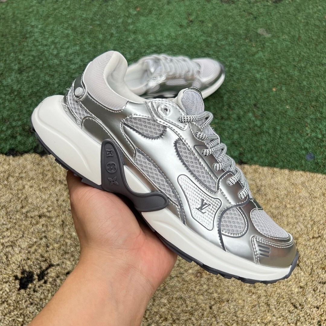 Louis Vuitton LV Run Away Pulse Trainer Metallic Silver 1ABCGM - Image 9