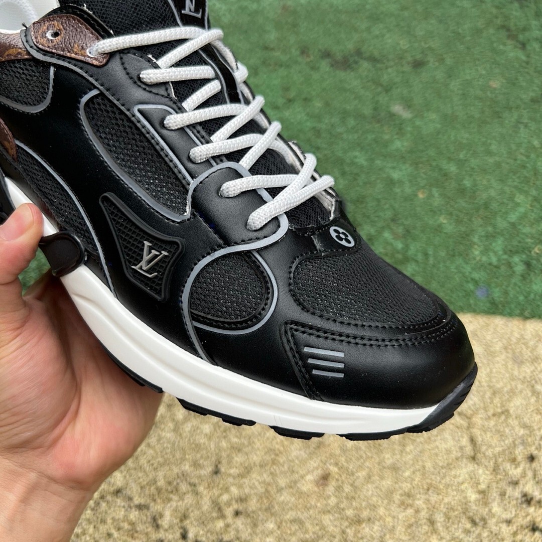 Louis Vuitton Run Away Pulse Sneaker Black Monogram 1A4Q2N - Image 3