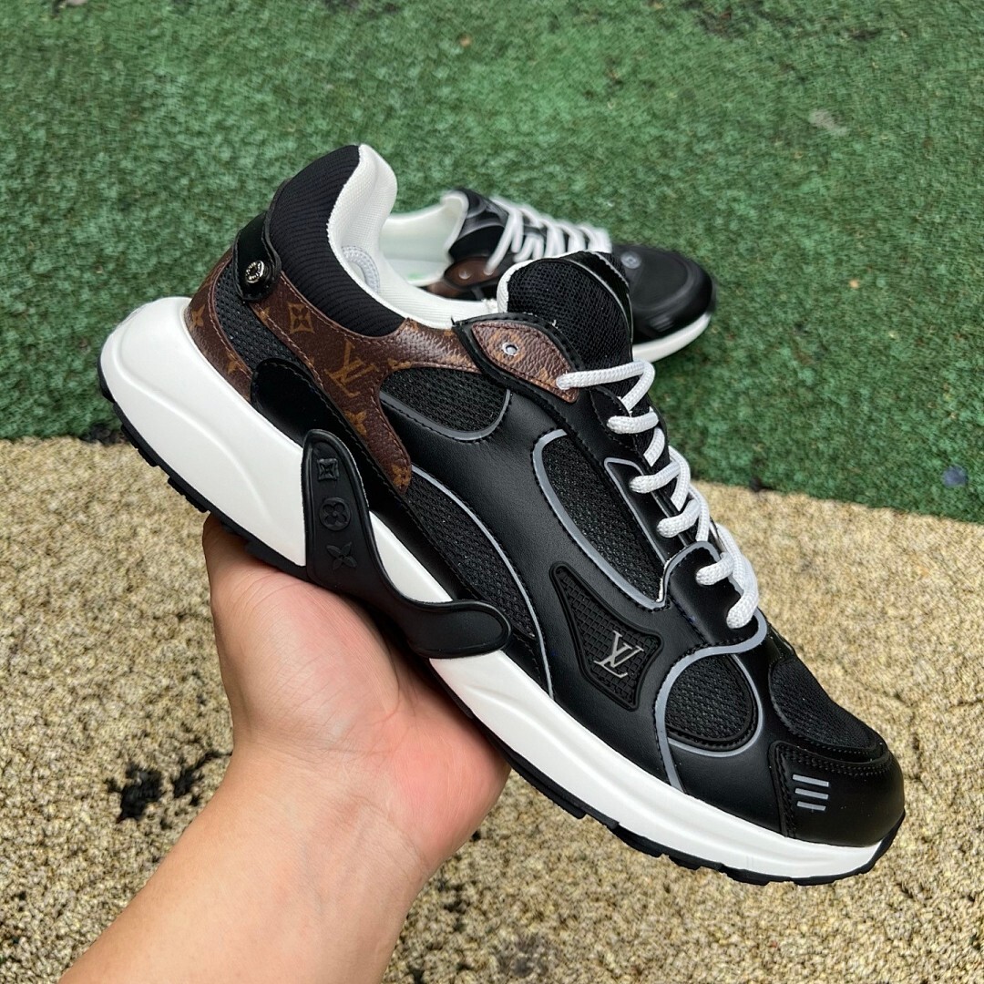 Louis Vuitton Run Away Pulse Sneaker Black Monogram 1A4Q2N - Image 9