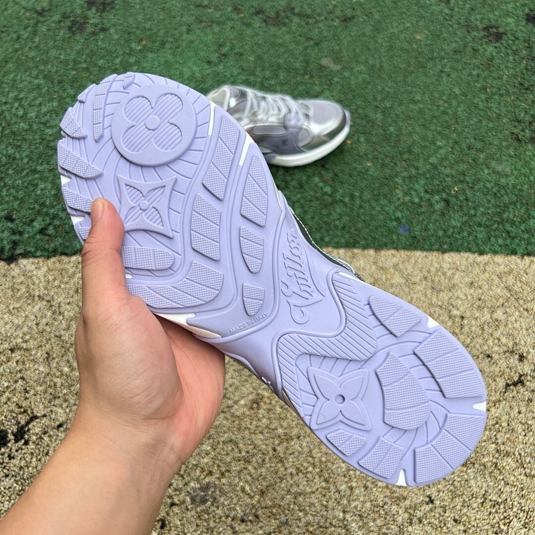 Louis Vuitton LV Runner Tactic Sneaker Metallic Silver - Image 6