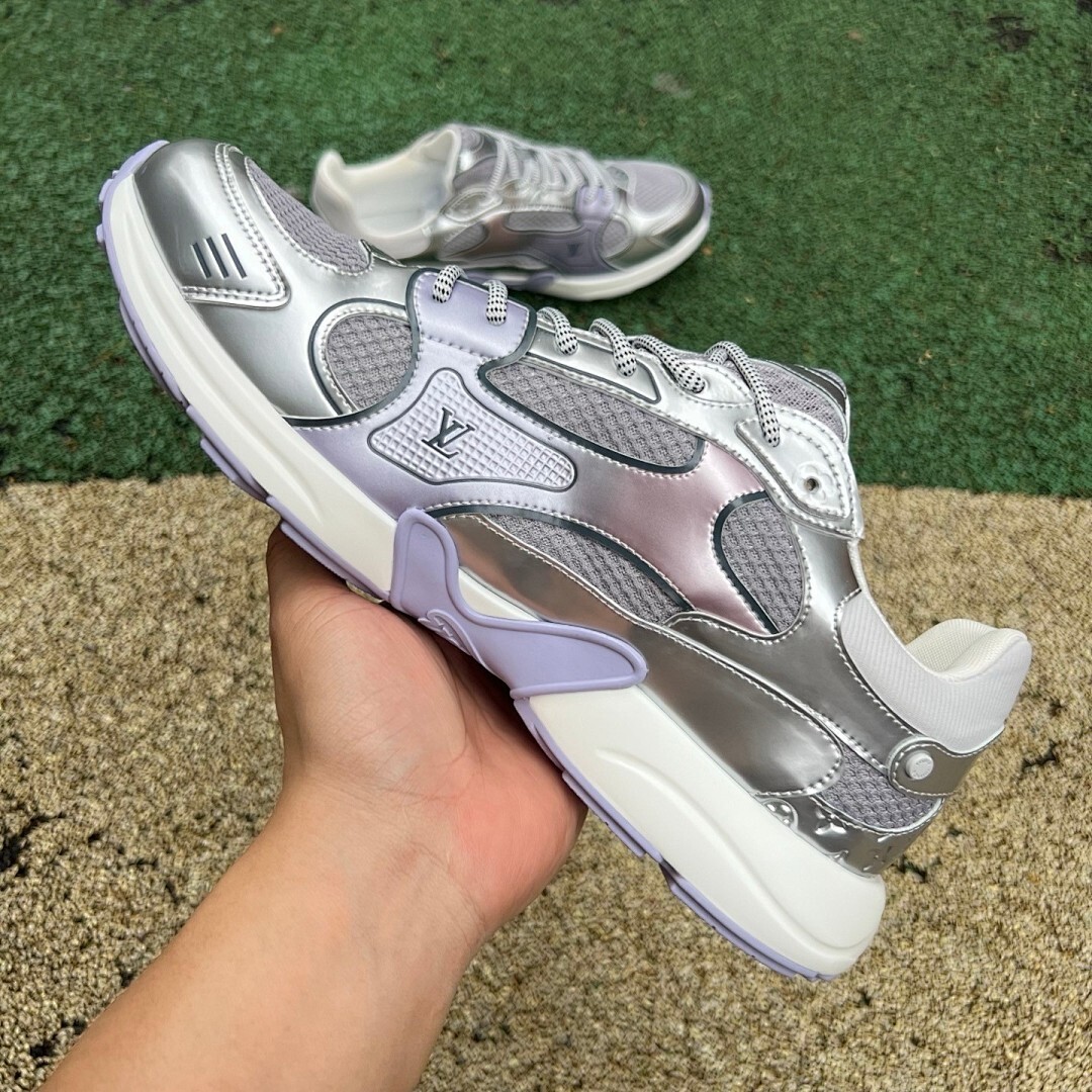Louis Vuitton LV Runner Tactic Sneaker Metallic Silver - Image 7