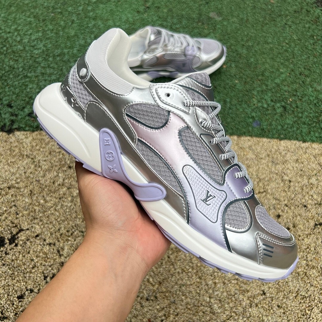 Louis Vuitton LV Runner Tactic Sneaker Metallic Silver - Image 9