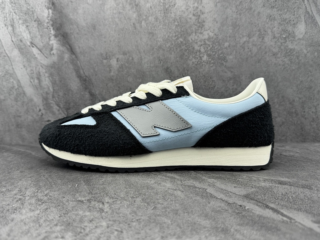 New Balance 237 Light Blue Black Suede Grey Cream Lifestyle Sneakers Shoes