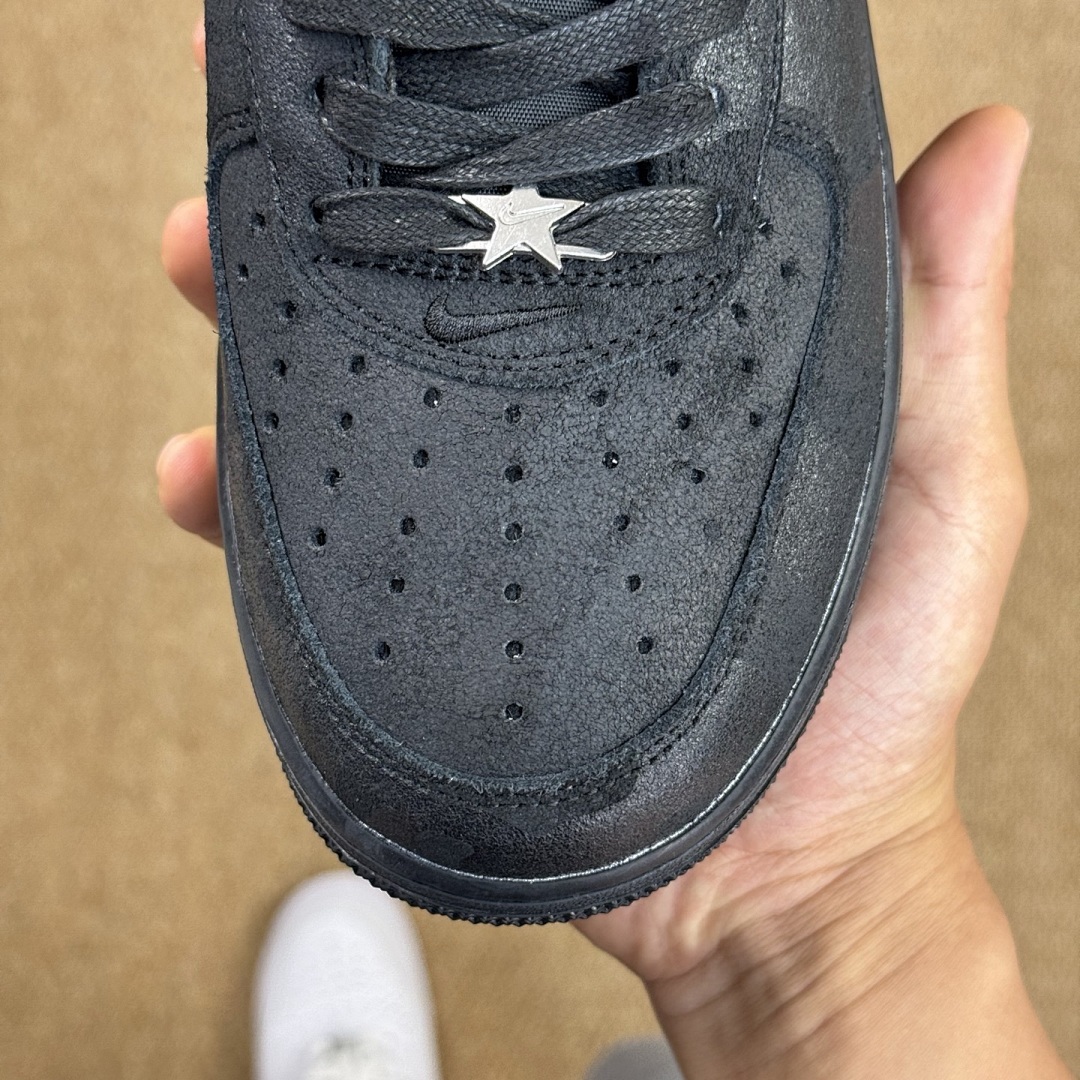 Nike Air Force 1 Low Black Metallic Silver CV1724-001 - Image 4