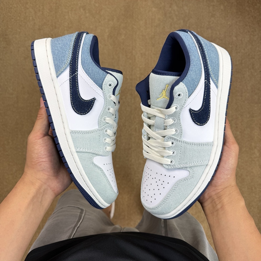 Air Jordan 1 Low Bleached Denim DV1307-100 - Image 7