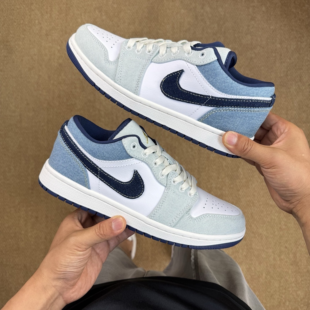 Air Jordan 1 Low Bleached Denim DV1307-100 - Image 8