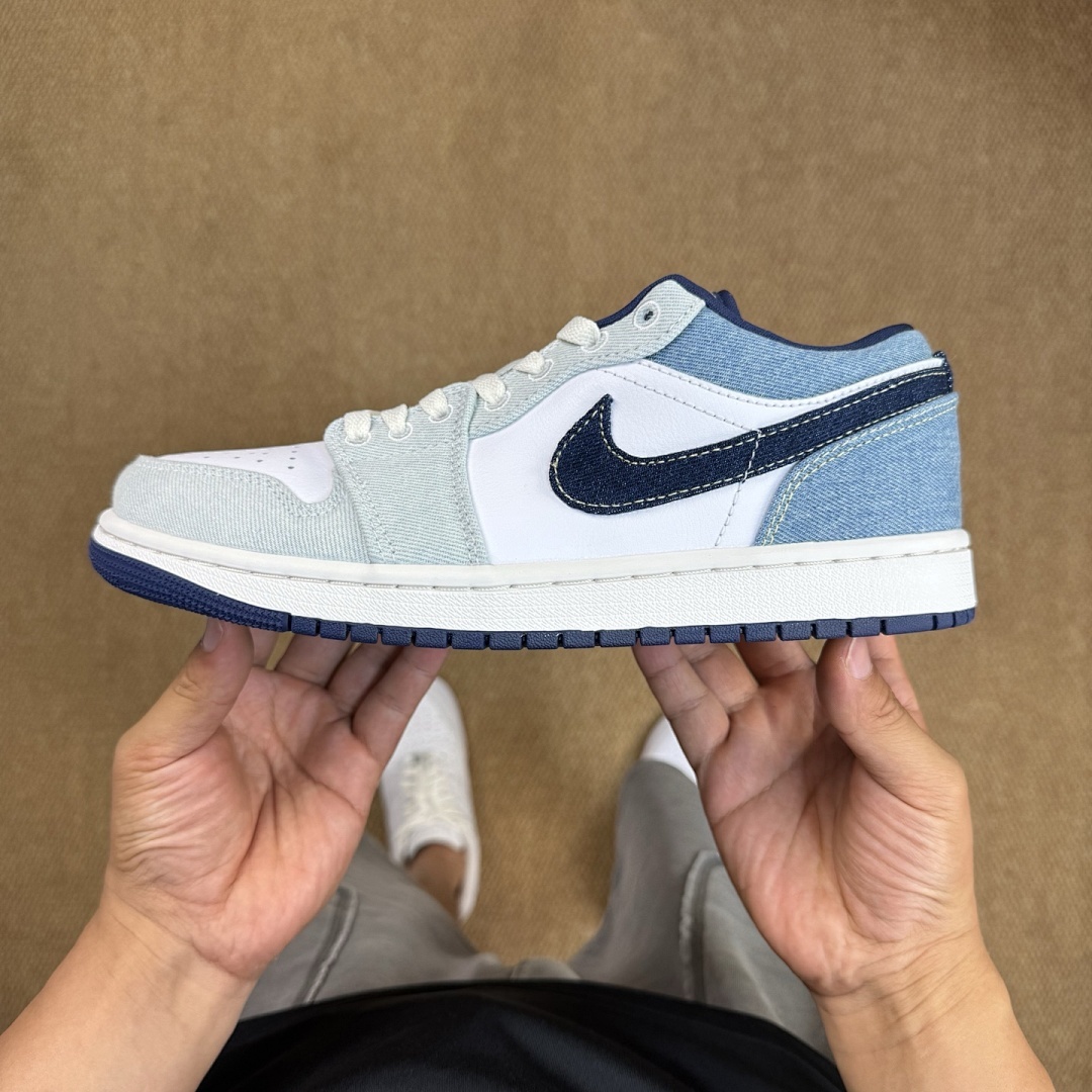 Air Jordan 1 Low Bleached Denim DV1307-100 - Image 9