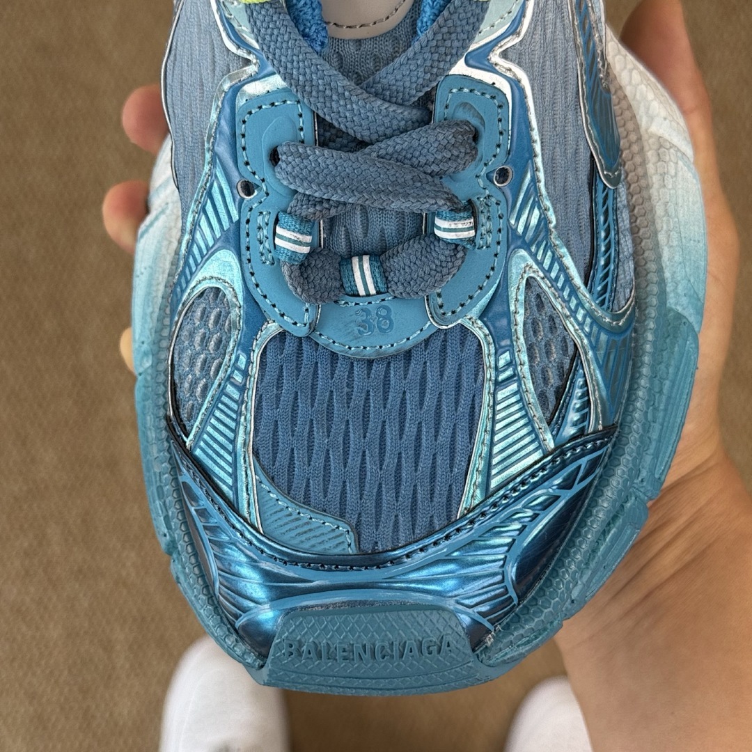 Balenciaga 3XL Trainer Blue / Fluo Yellow - Image 4