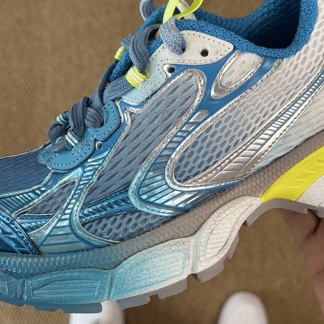 Balenciaga 3XL Trainer Blue / Fluo Yellow - Image 5