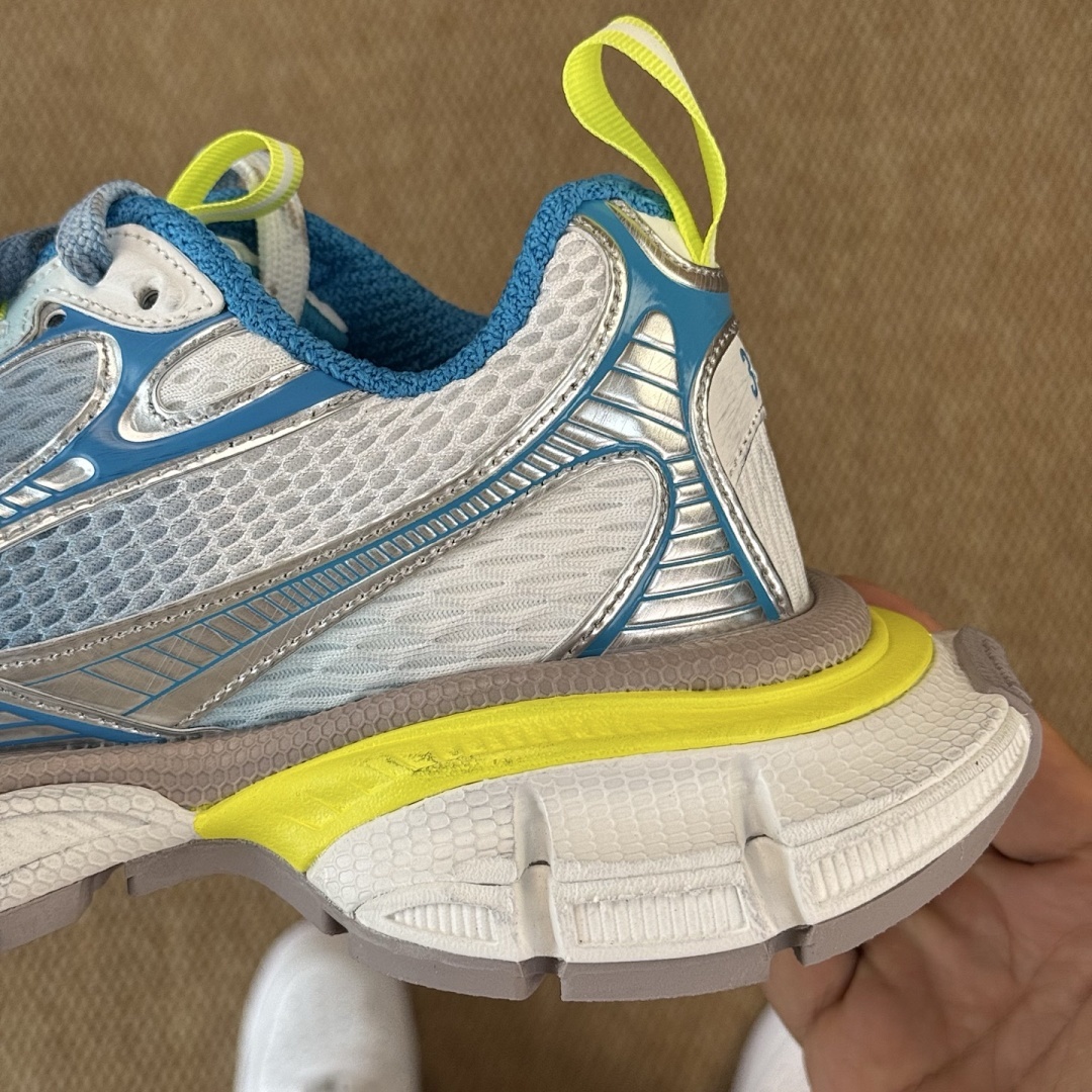 Balenciaga 3XL Trainer Blue / Fluo Yellow - Image 6