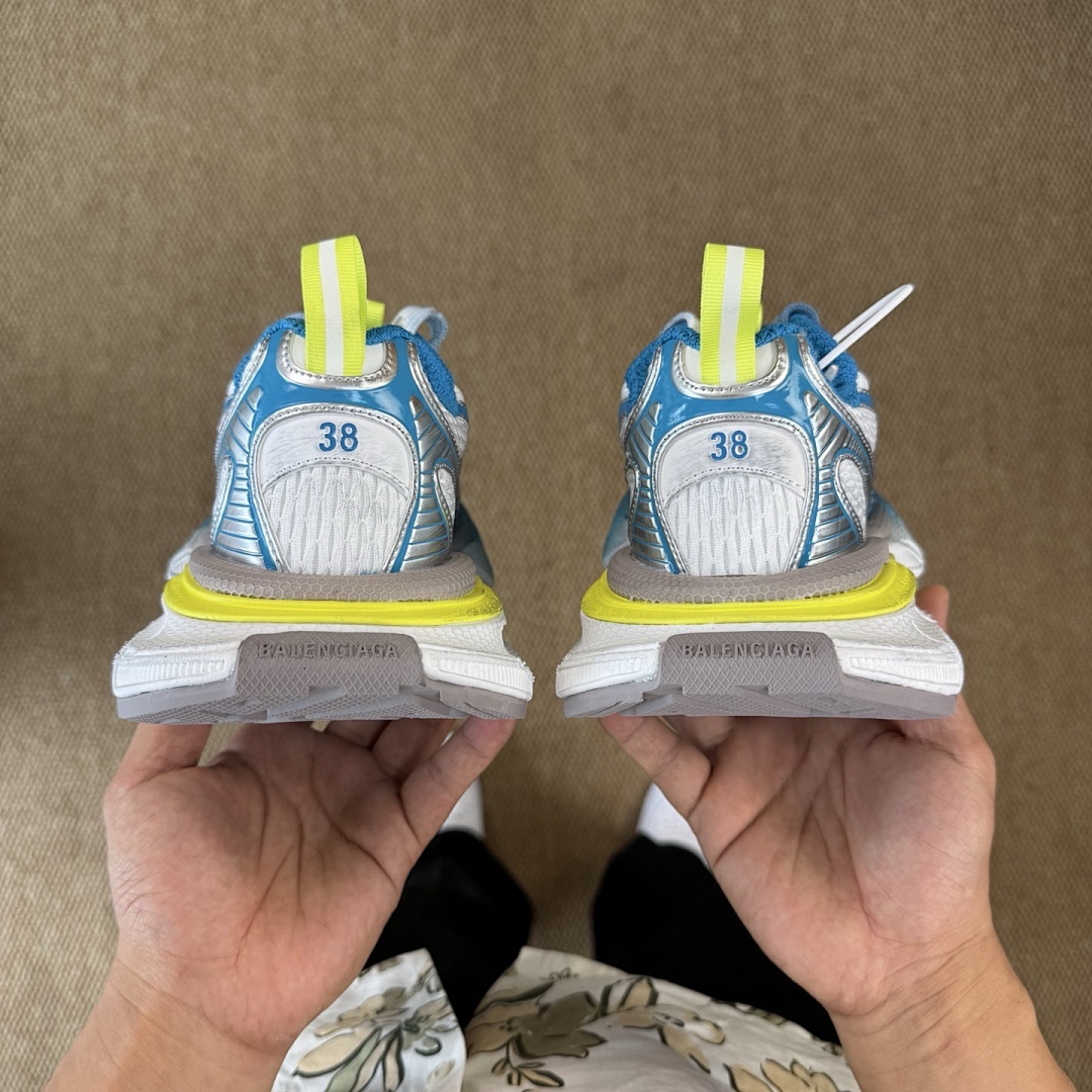 Balenciaga 3XL Trainer Blue / Fluo Yellow - Image 7