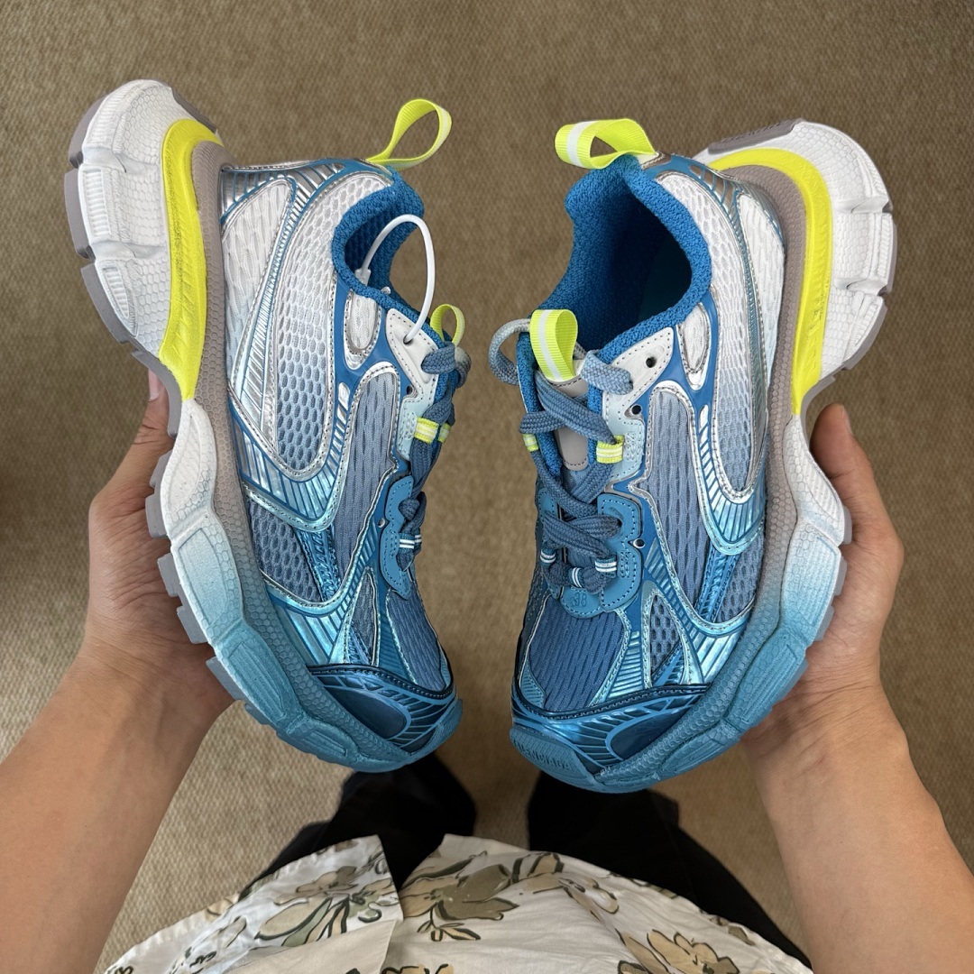 Balenciaga 3XL Trainer Blue / Fluo Yellow - Image 8
