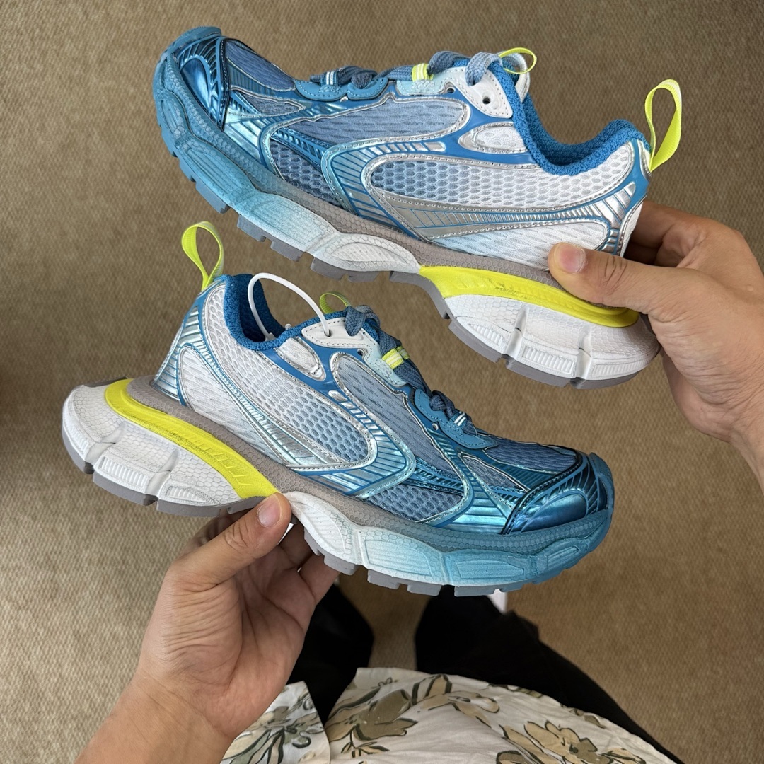 Balenciaga 3XL Trainer Blue / Fluo Yellow - Image 9