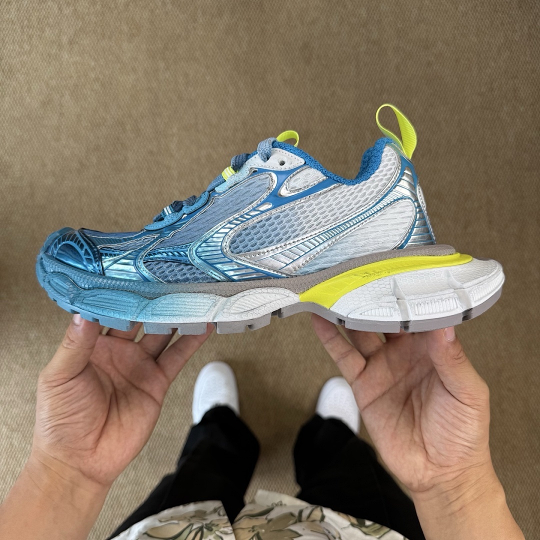 Balenciaga 3XL Trainer Blue / Fluo Yellow - Image 10