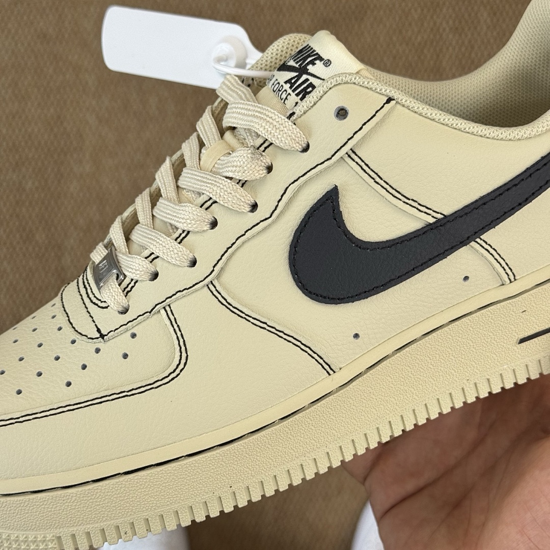 Nike Air Force 1 '07 LV8 Contrast Stitch Sail Black CV1724-100 - Image 5