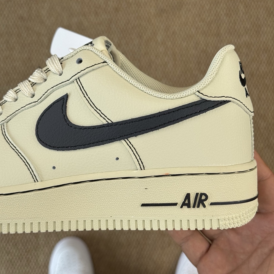 Nike Air Force 1 '07 LV8 Contrast Stitch Sail Black CV1724-100 - Image 6