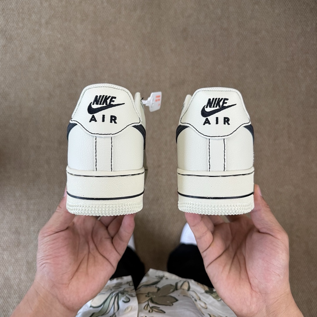 Nike Air Force 1 '07 LV8 Contrast Stitch Sail Black CV1724-100 - Image 7