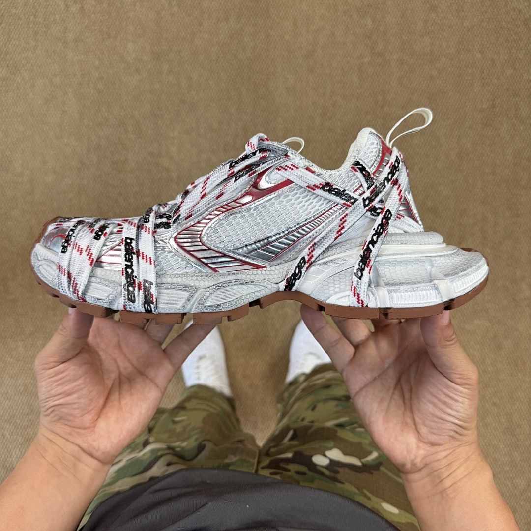 Balenciaga 3XL Sneaker White Red 734734 W3XL6 9110 - Image 10