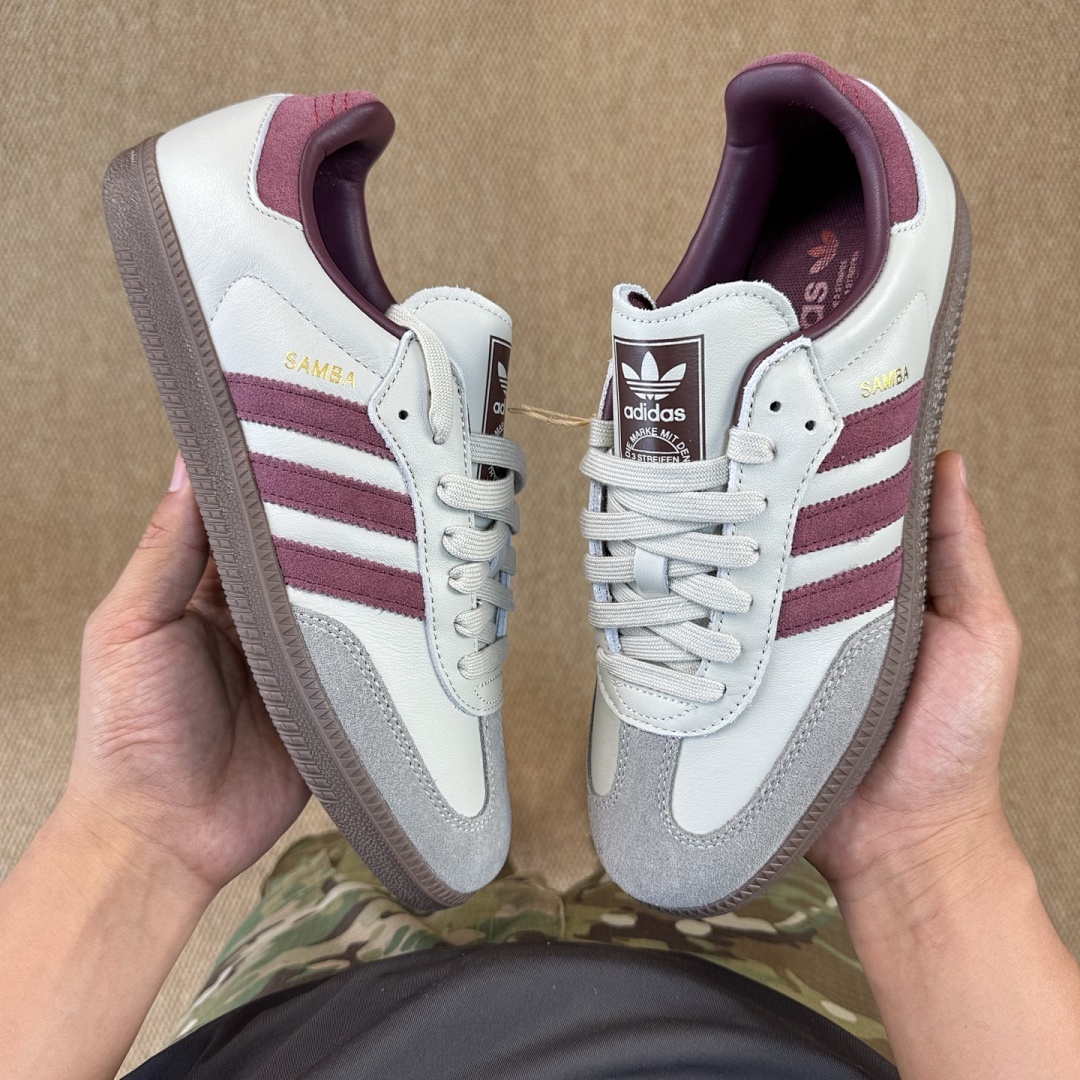 Adidas Samba OG Cream White Better Scarlet Gum IE7015 - Image 8