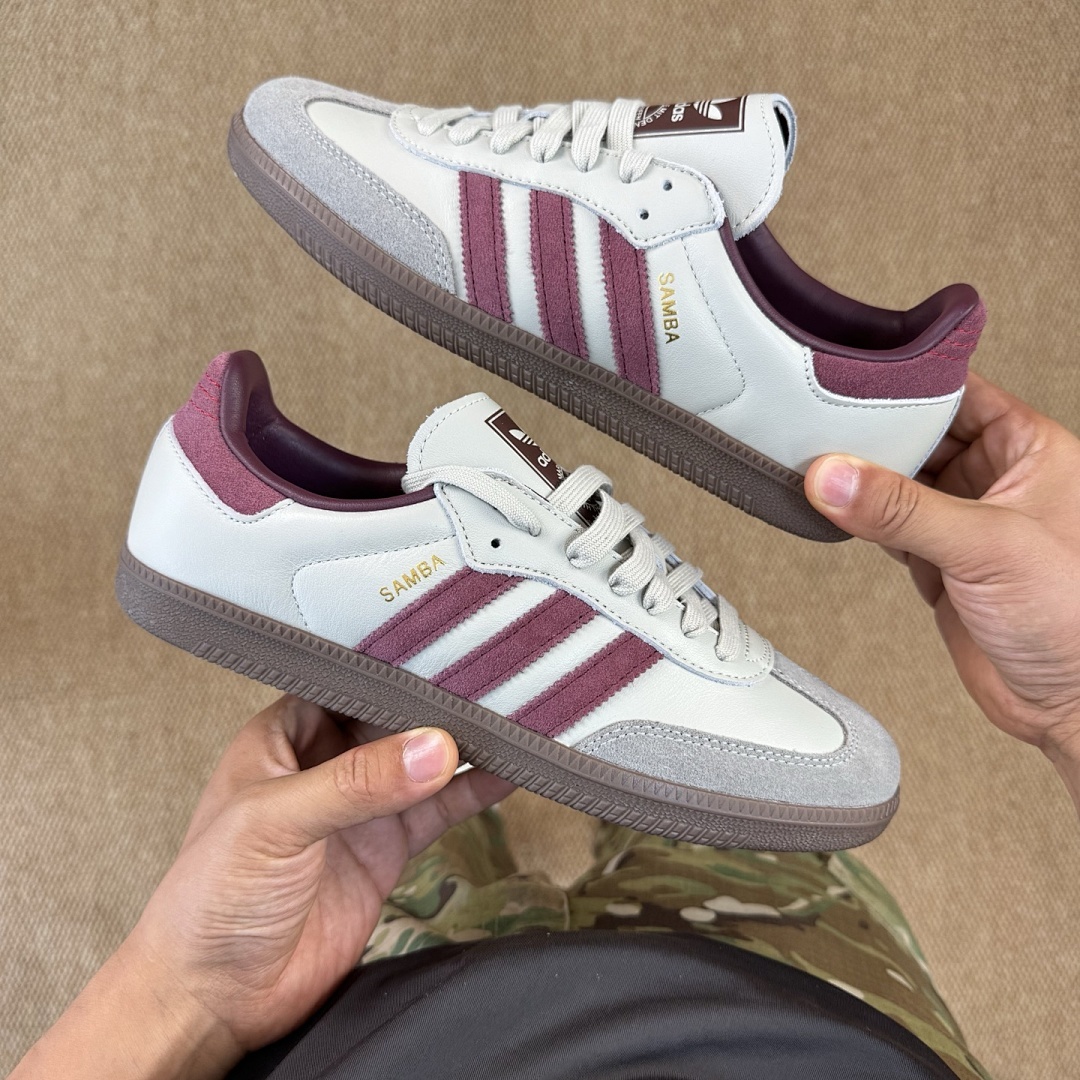 Adidas Samba OG Cream White Better Scarlet Gum IE7015 - Image 9