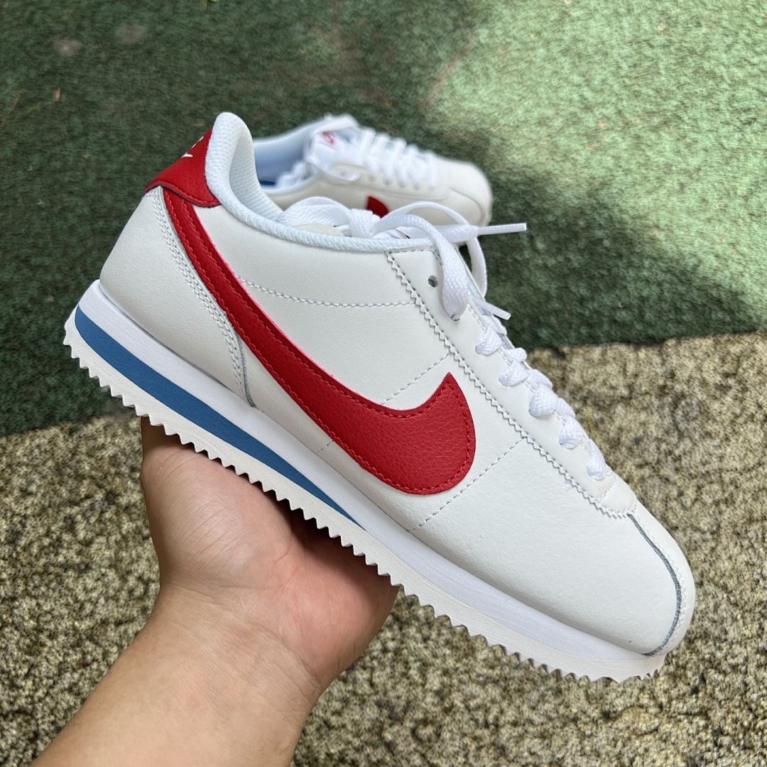 Nike Cortez Basic Leather White Varsity Red Varsity Royal 807471-103 - Image 9