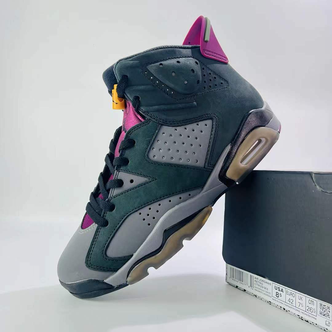 Air Jordan 6 Retro 'Bordeaux' CT8529-063 Nike Black Grey Pink Yellow Sneakers Shoes Trainers - Image 4
