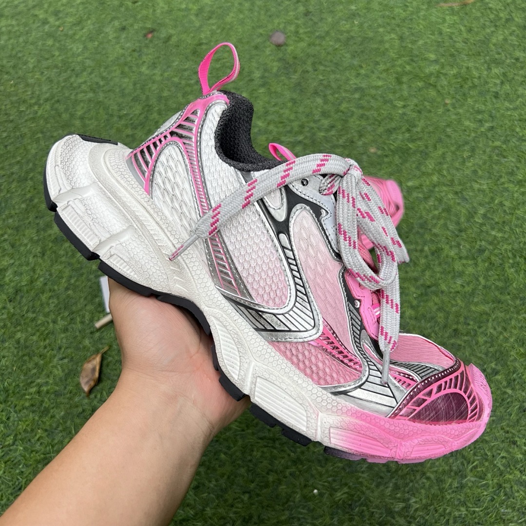 Balenciaga Runner Sneakers Pink Grey - Image 9