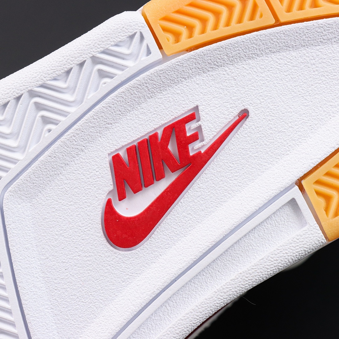 Air Jordan 4 Retro White Fire Red Light Grey Suede Gum - Image 7