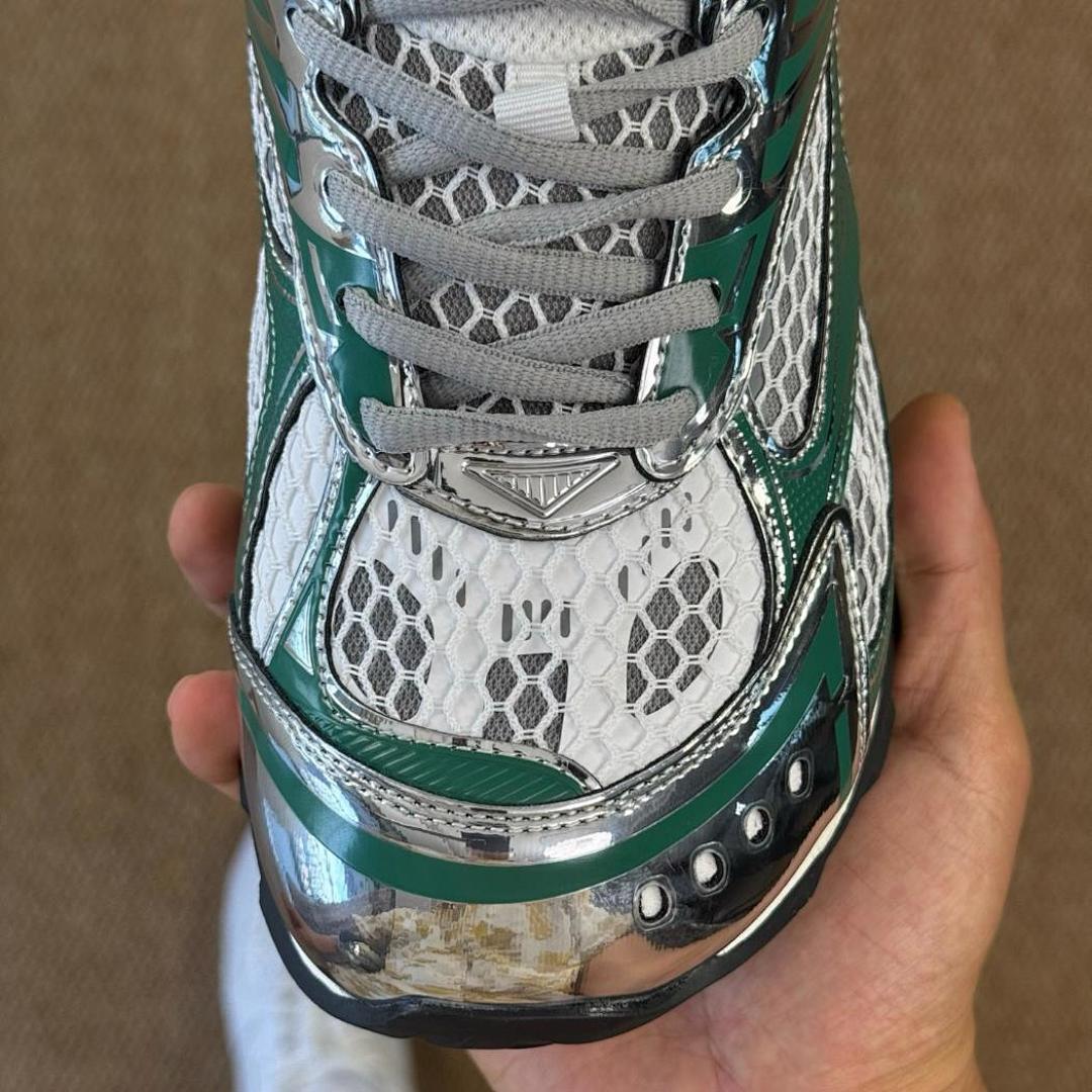 Balenciaga 3XL Trainer Metallic Green Silver - Image 4