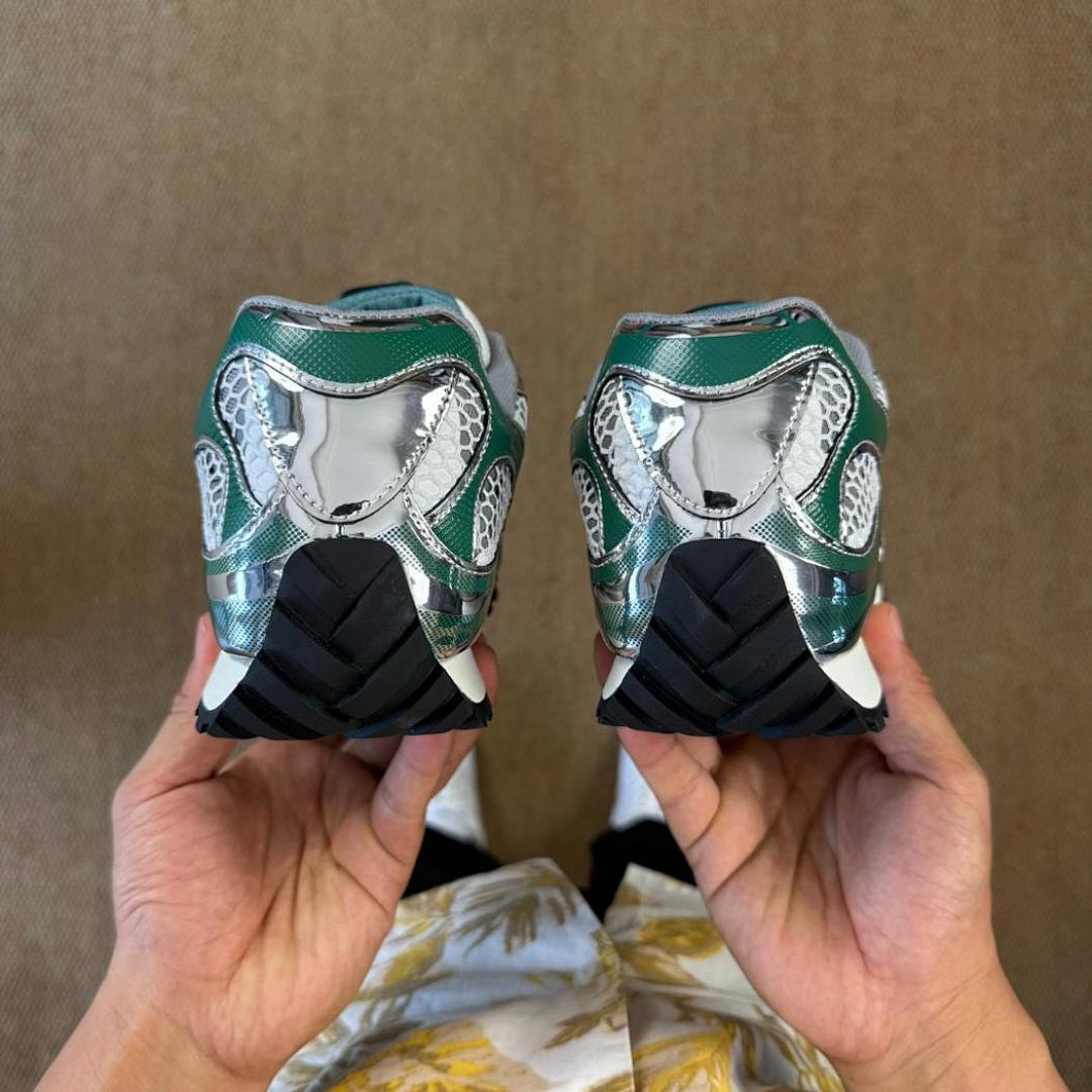 Balenciaga 3XL Trainer Metallic Green Silver - Image 7