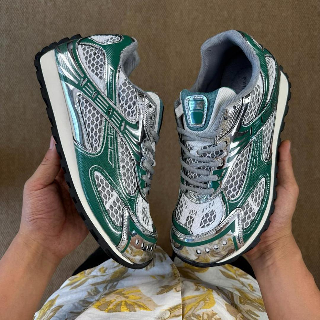 Balenciaga 3XL Trainer Metallic Green Silver - Image 8