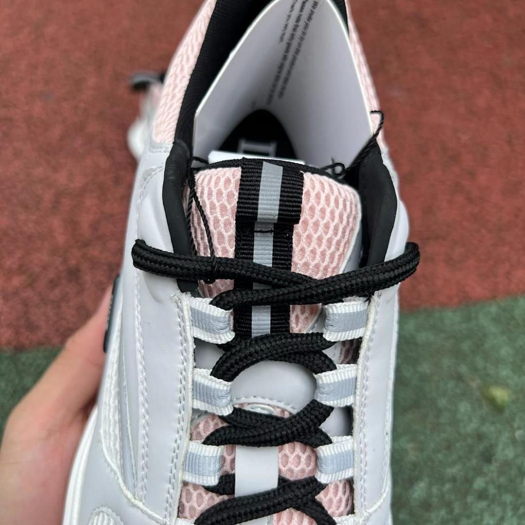 Dior B22 Sneaker White, Black and Pink Technical Mesh and Calfskin 3SN225YRP_H065 - Image 5