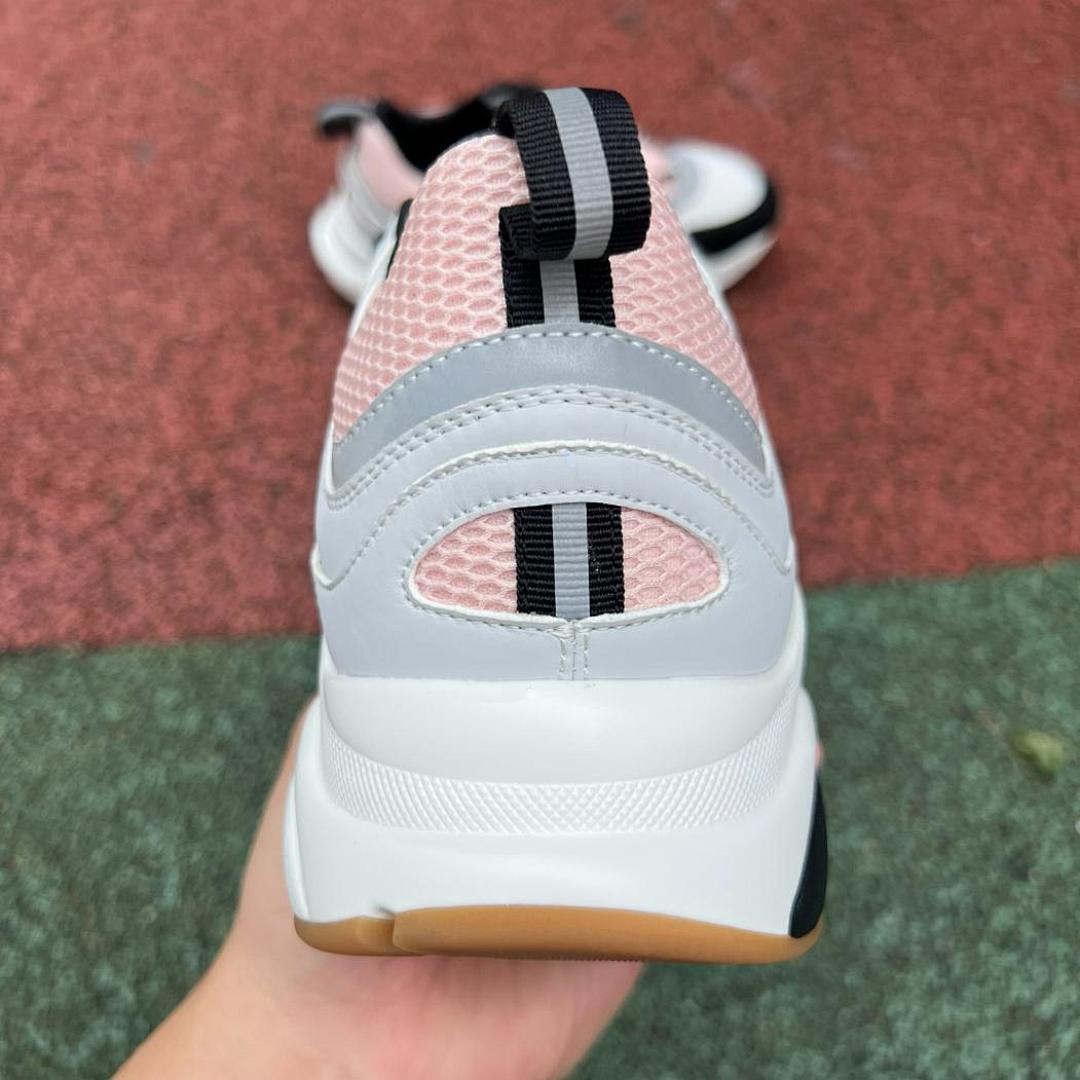 Dior B22 Sneaker White, Black and Pink Technical Mesh and Calfskin 3SN225YRP_H065 - Image 8