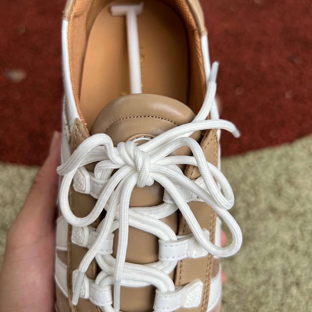 Louis Vuitton Run Away Sneaker Suede and Leather Brown White - Image 5