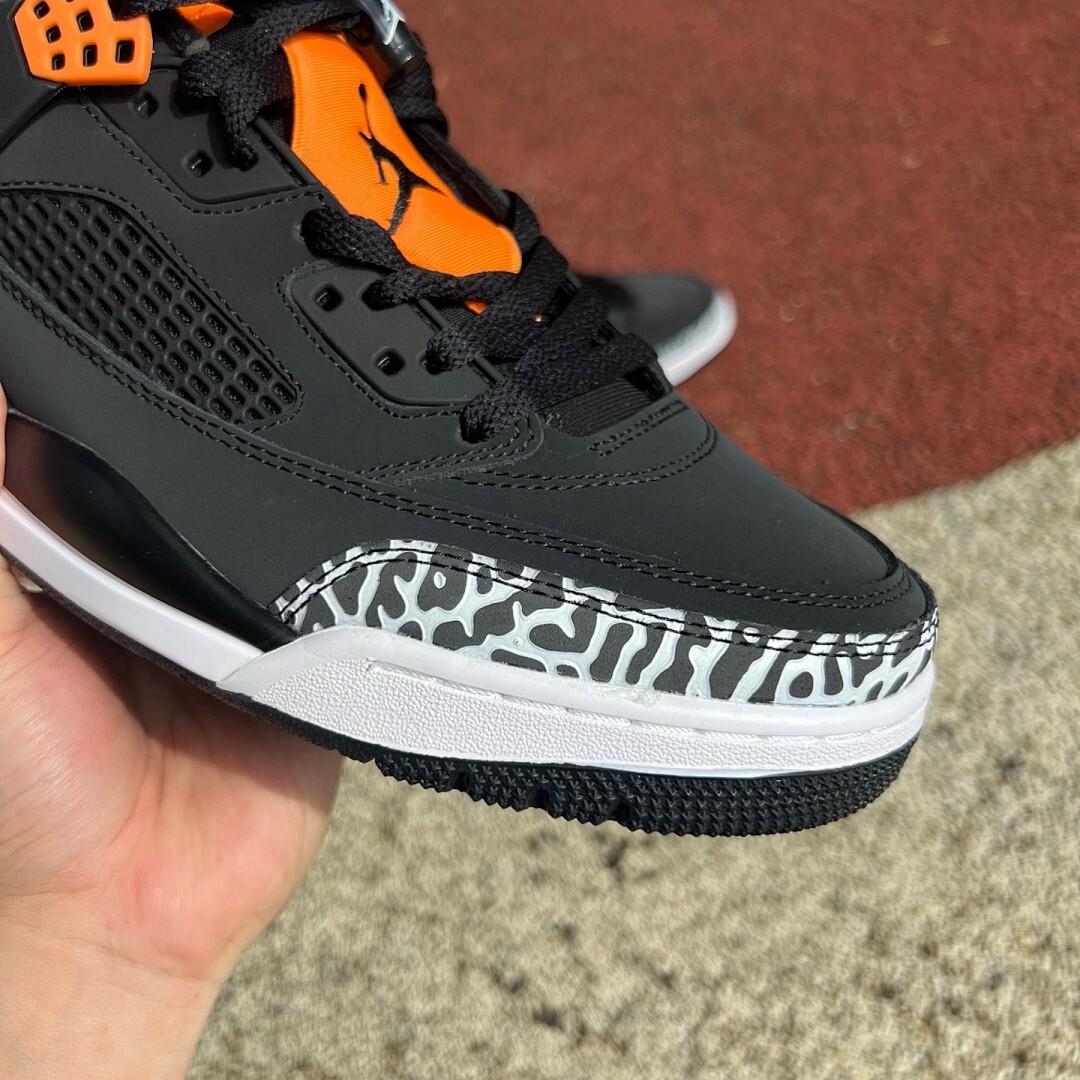 Jordan Spizike Low Black Team Orange Anthracite White FV0748-008 - Image 3