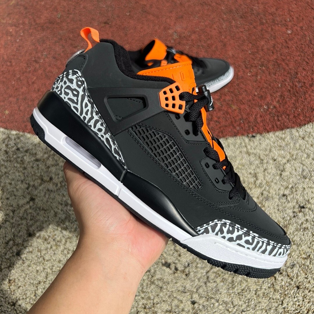 Jordan Spizike Low Black Team Orange Anthracite White FV0748-008 - Image 9