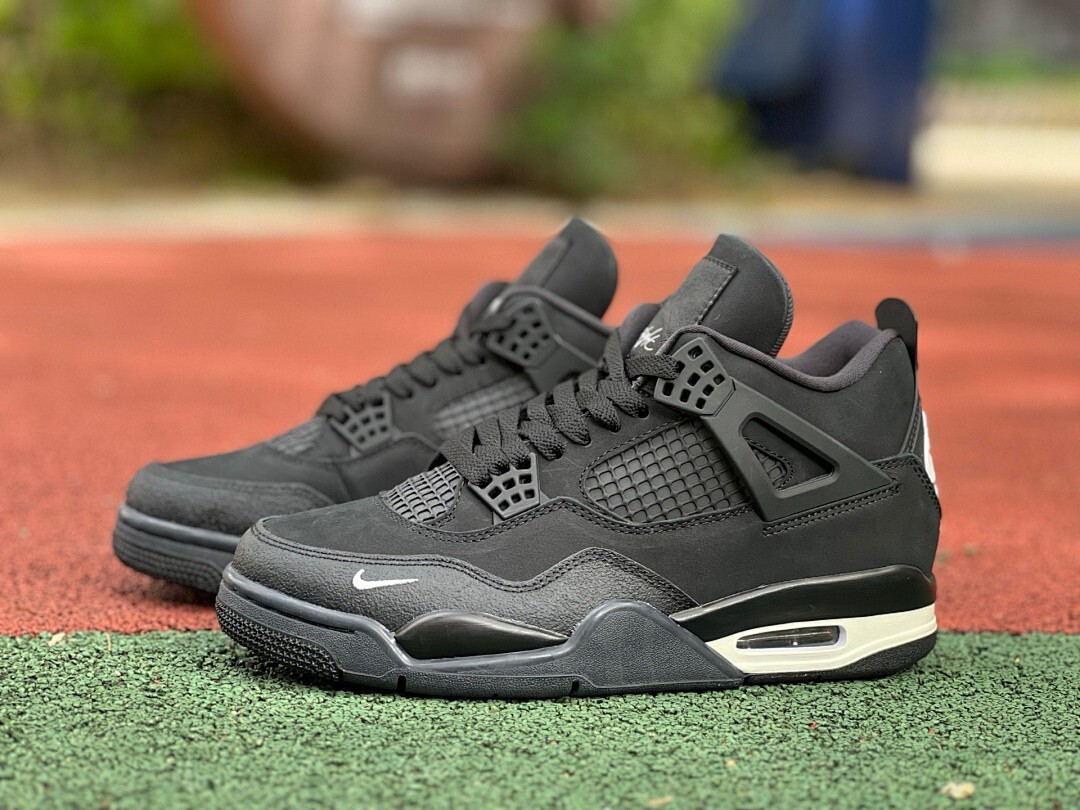 Air Jordan 4 Black Mini Swoosh