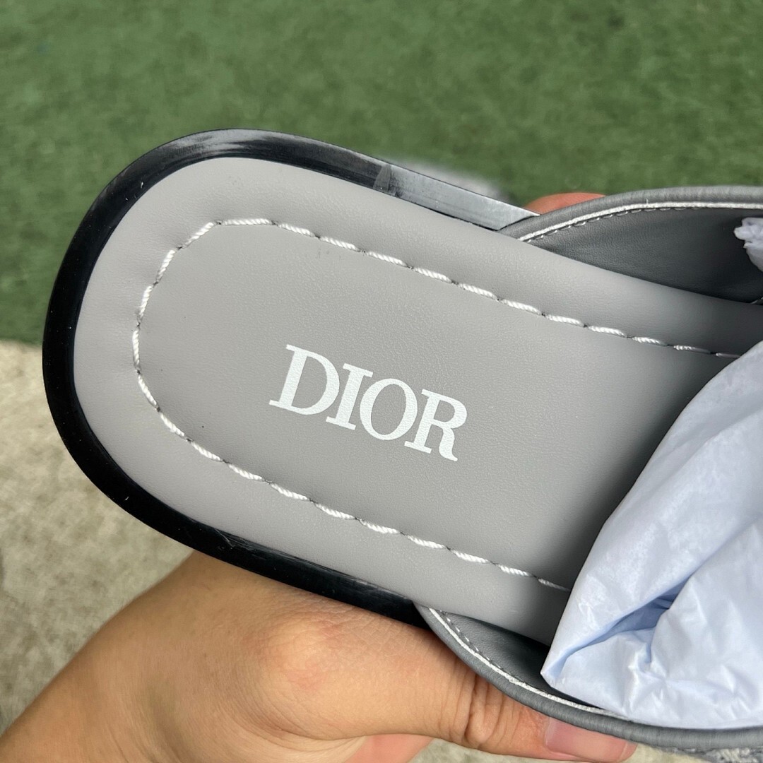 Dior Alpha Sandal Gray Dior Oblique Jacquard - Image 4