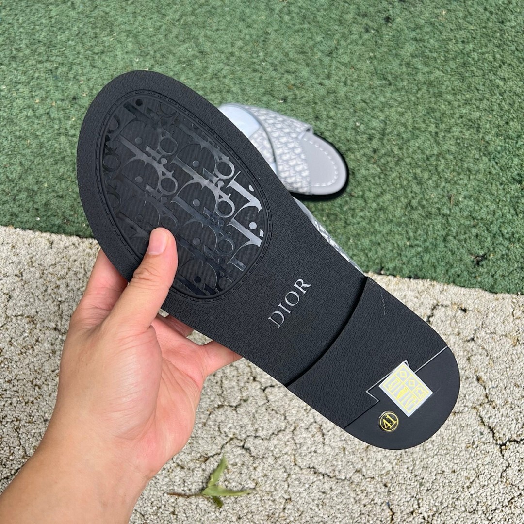 Dior Alpha Sandal Gray Dior Oblique Jacquard - Image 5