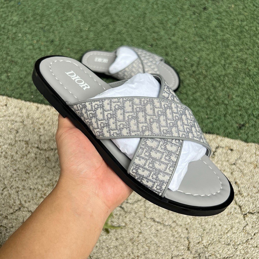 Dior Alpha Sandal Gray Dior Oblique Jacquard - Image 8