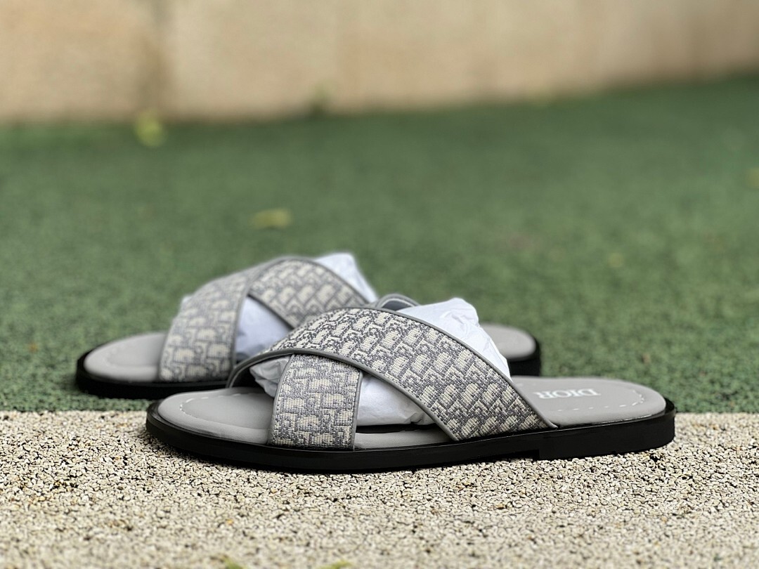 Dior Alpha Sandal Gray Dior Oblique Jacquard - Image 9