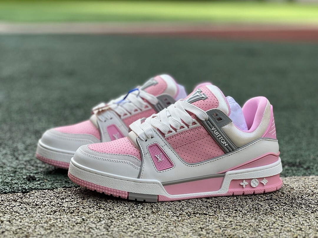 Louis Vuitton LV Trainer Sneaker Pink White