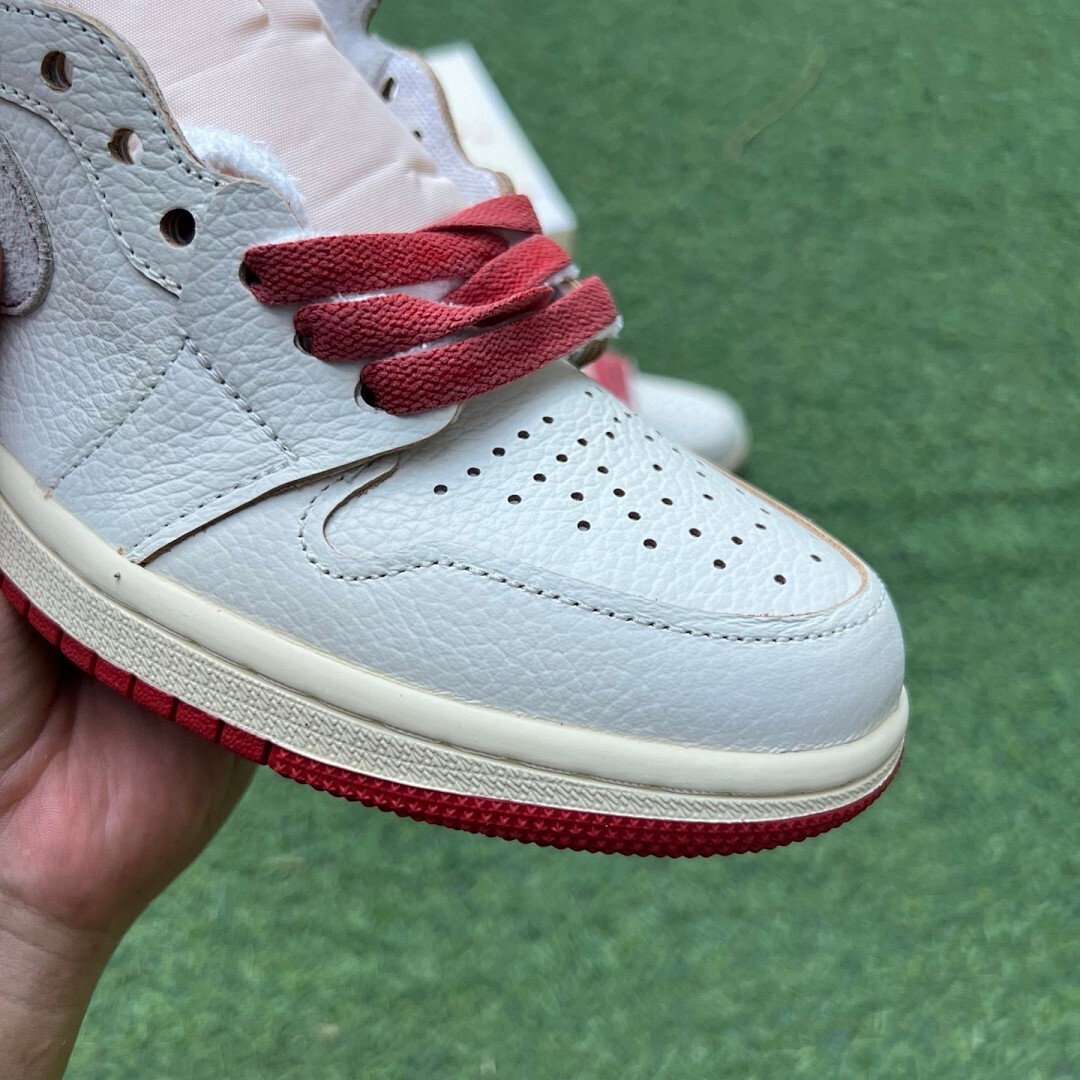 A Ma Maniére x Air Jordan 1 High OG SP Sail Burgundy Crush DO7097-100 - Image 4