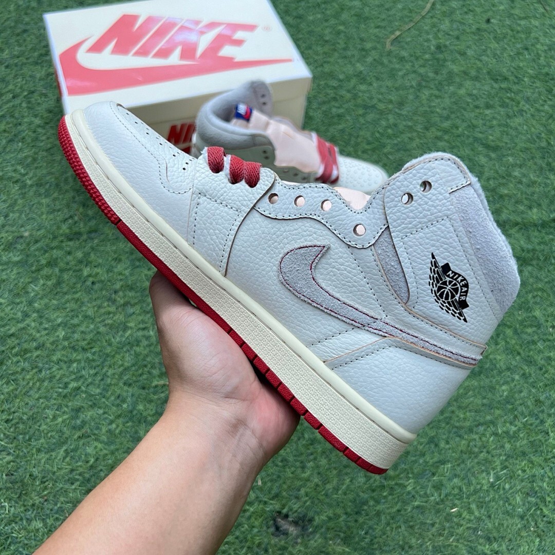 A Ma Maniére x Air Jordan 1 High OG SP Sail Burgundy Crush DO7097-100 - Image 8