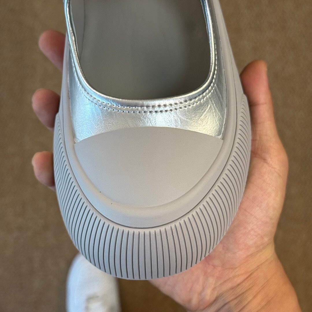 GCDS Metallic Silver Mary Jane Platform Mules - Image 4