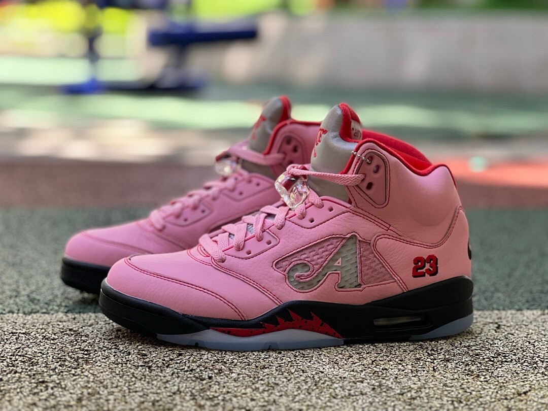 Air Jordan 5 Retro Aleali May Pink A Logo 23